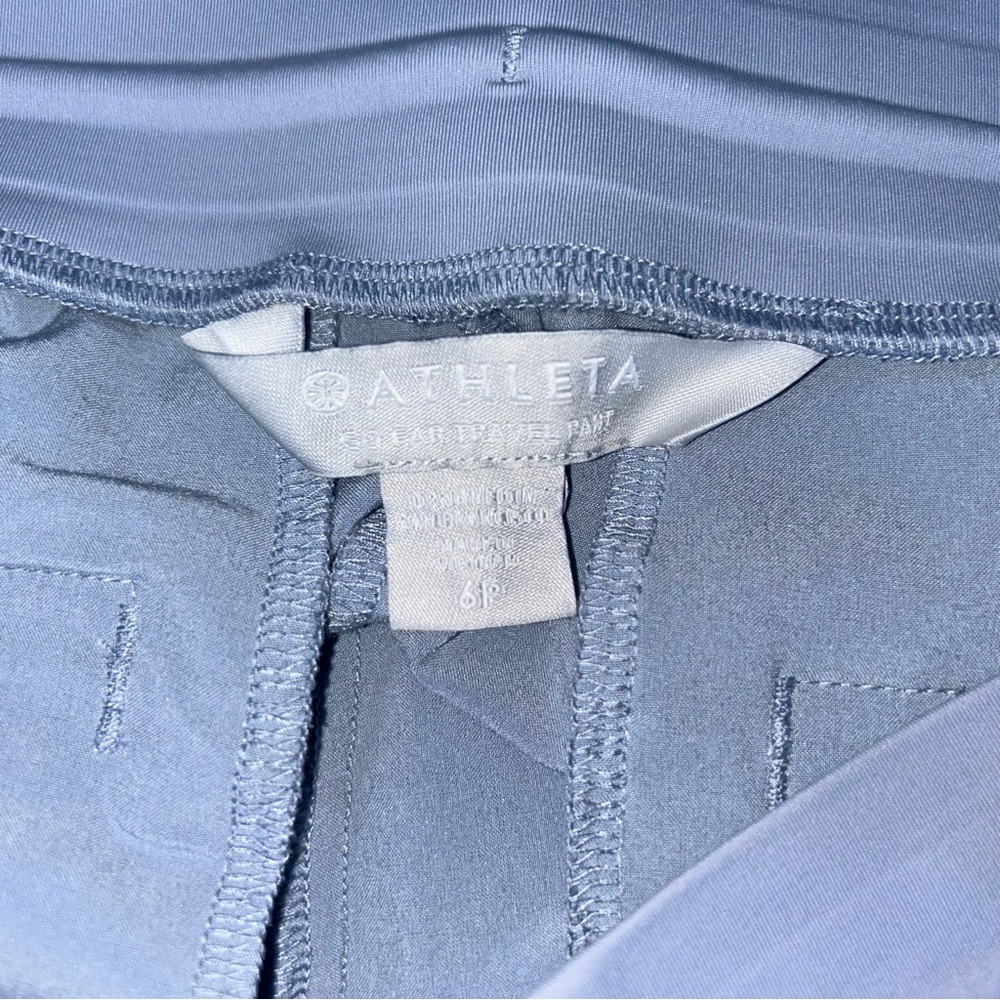 Athleta Go Far Travel Pant Jogger Style Blue Star Size 6 Petite - Picture 7 of 7